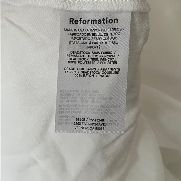 J26 Reformation Mayme Dress Ivory — bridal - Picture 7 of 10